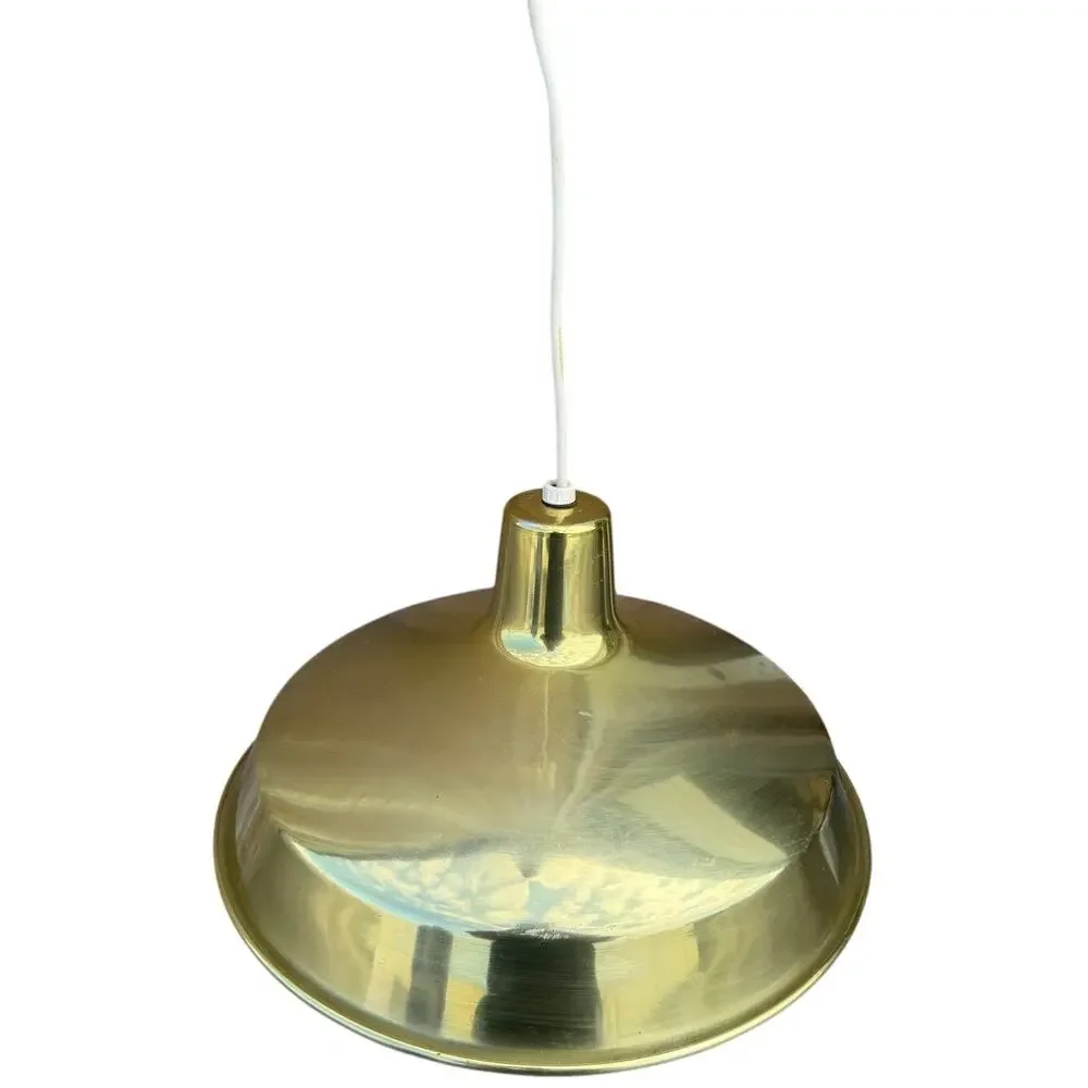 ✨ Vintage Mid-Century Industrial Brass Pendant Light Fixture Hanging Lamp